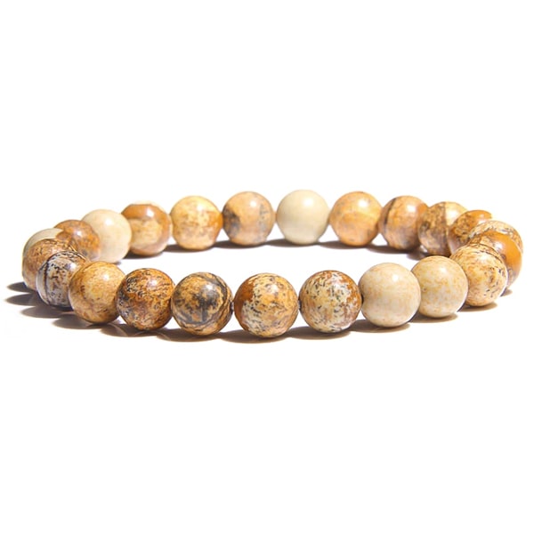 Buy Crystu Natural Dalmatian Jasper Bracelet Crystal Stone 8mm Faceted Bead  Bracelet for Reiki Healing and Crystal Healing Stone (Color : Multi) at  Amazon.in